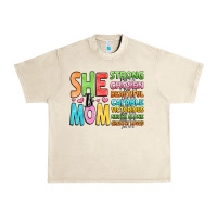 Sandshell she is mom Urban Heavy Tee - JahusDesignShop