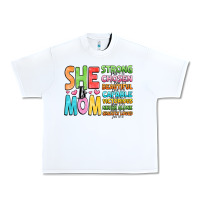 White she is mom Urban Heavy Tee - JahusDesignShop