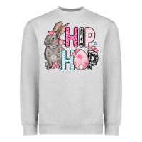 Heather Grey Easter Day Hip hop bunny Heavyweight Sweatshirt - OliviaCreatesArt