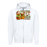 White Pumpkin spice everything nice Zipper Hoodie - NancyCooperArtShop