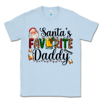 Dusty Blue santa's favorite daddy Classic Tee - AdoDesignShop