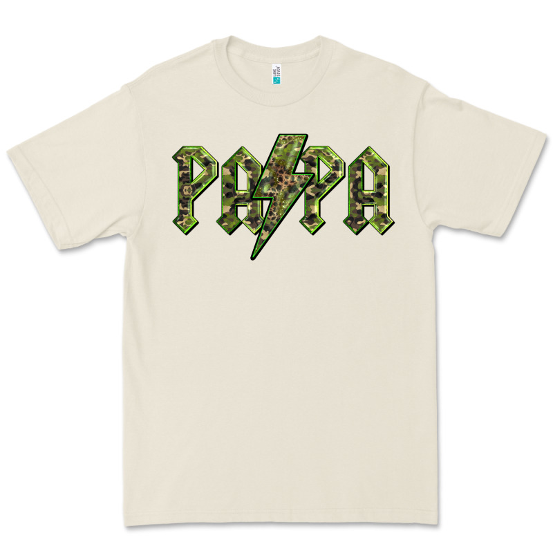 Papa  Lightning Camouflage Premium Tee by BarkalooDesign | Teevron