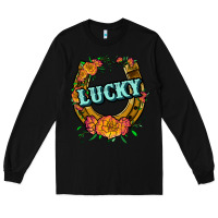 Black horseshoe lucky Long Sleeve Tee - JahusDesignShop