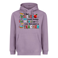 Lavender she believed she could change the world so she bec Heavyweight Hoodie - NancyCooperArtShop