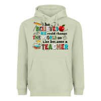 Matcha she believed she could change the world so she bec Heavyweight Hoodie - NancyCooperArtShop