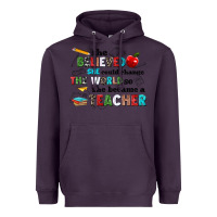 Plum she believed she could change the world so she bec Heavyweight Hoodie - NancyCooperArtShop