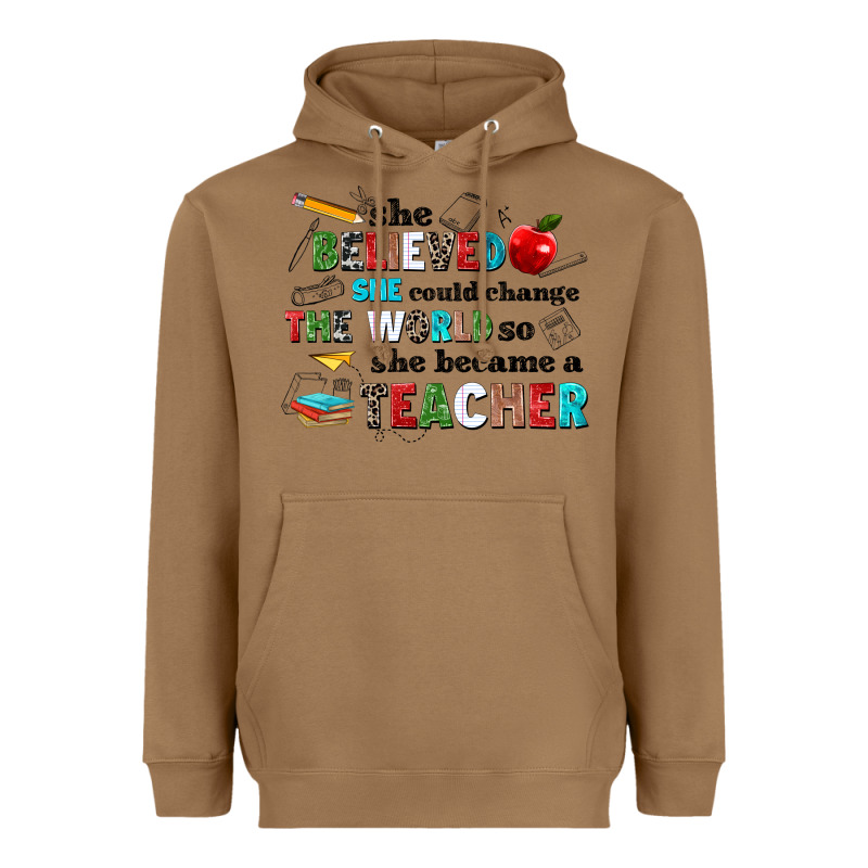 She Believed She Could Change The World So She Bec Heavyweight Hoodie by NancyCooperArtShop | Teevron