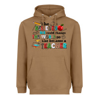 Toasted Coconut she believed she could change the world so she bec Heavyweight Hoodie - NancyCooperArtShop