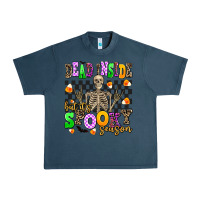 Midnight Navy dead inside but it's spooky season Urban Heavy Tee - AdoDesignShop