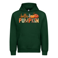 Forest Green Hello pumpkin Urban Hoodie - NancyCooperArtShop
