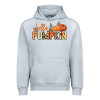 Heather Grey Hello pumpkin Urban Hoodie - NancyCooperArtShop