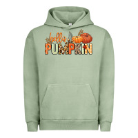 Pigment Oil Green Hello pumpkin Urban Hoodie - NancyCooperArtShop