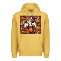 Antique Gold Christmas baby cow hot cocoa Premium Hoodie - Jasminsmagicworld