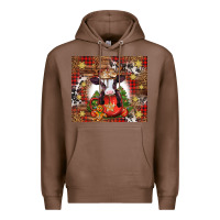 Chestnut Christmas baby cow hot cocoa Premium Hoodie - Jasminsmagicworld