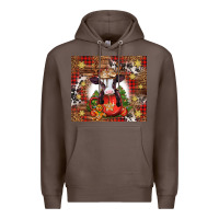 Coffee Christmas baby cow hot cocoa Premium Hoodie - Jasminsmagicworld