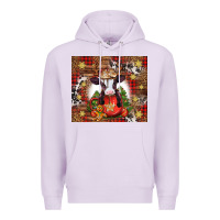Lilac Christmas baby cow hot cocoa Premium Hoodie - Jasminsmagicworld
