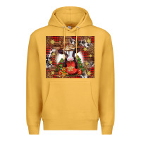 Mustard Christmas baby cow hot cocoa Premium Hoodie - Jasminsmagicworld