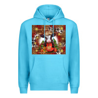 Ocean Blue Christmas baby cow hot cocoa Premium Hoodie - Jasminsmagicworld