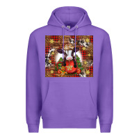 Purple Christmas baby cow hot cocoa Premium Hoodie - Jasminsmagicworld