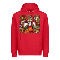 Red Christmas baby cow hot cocoa Premium Hoodie - Jasminsmagicworld