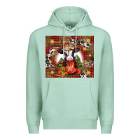 Seafoam Christmas baby cow hot cocoa Premium Hoodie - Jasminsmagicworld