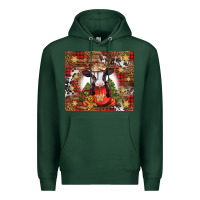 Sports Green Christmas baby cow hot cocoa Premium Hoodie - Jasminsmagicworld