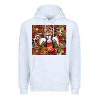 White Christmas baby cow hot cocoa Premium Hoodie - Jasminsmagicworld