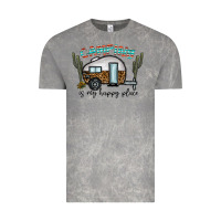Cloud Rock camping is my happy place Vintage Tee - CowhideDigitalArt