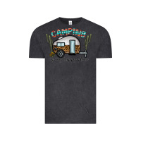Vintage Black camping is my happy place Vintage Tee - CowhideDigitalArt
