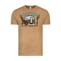 Vintage Camel camping is my happy place Vintage Tee - CowhideDigitalArt