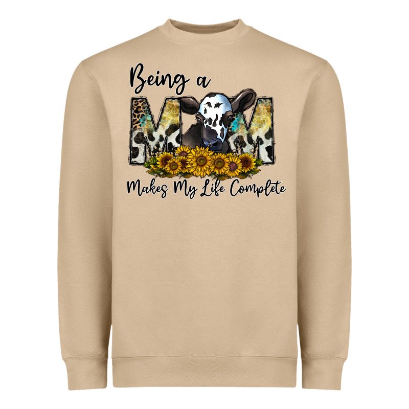 Being A Mom Makes My Life Complate Heavyweight Sweatshirt by CowhideDigitalArt | Teevron