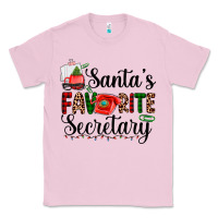 Bubblegum Pink santa's favorite secretary Classic Tee - AdoDesignShop