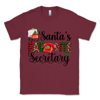 Burgundy santa's favorite secretary Classic Tee - AdoDesignShop
