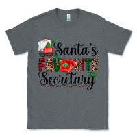 Charcoal Heather santa's favorite secretary Classic Tee - AdoDesignShop