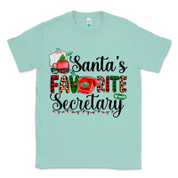 Seafoam santa's favorite secretary Classic Tee - AdoDesignShop