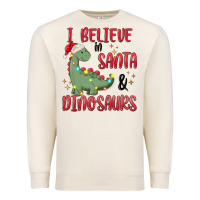 Sandshell i believe in santa & dinosaurs Premium Sweatshirt - MaliasSmallBusiness
