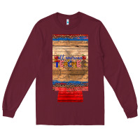 Burgundy all american teacher 12 oz slim can cooler Long Sleeve Tee - Artiststas