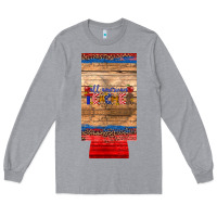 Heather Grey all american teacher 12 oz slim can cooler Long Sleeve Tee - Artiststas