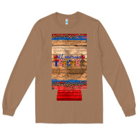 All American Teacher 12 Oz Slim Can Cooler Long Sleeve Tee | Teevron