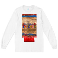 White all american teacher 12 oz slim can cooler Long Sleeve Tee - Artiststas