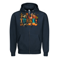 Navy Talk turkey to me Zipper Hoodie - NancyCooperArtShop