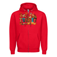 Red Talk turkey to me Zipper Hoodie - NancyCooperArtShop