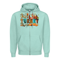 Seafoam Talk turkey to me Zipper Hoodie - NancyCooperArtShop