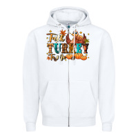 White Talk turkey to me Zipper Hoodie - NancyCooperArtShop