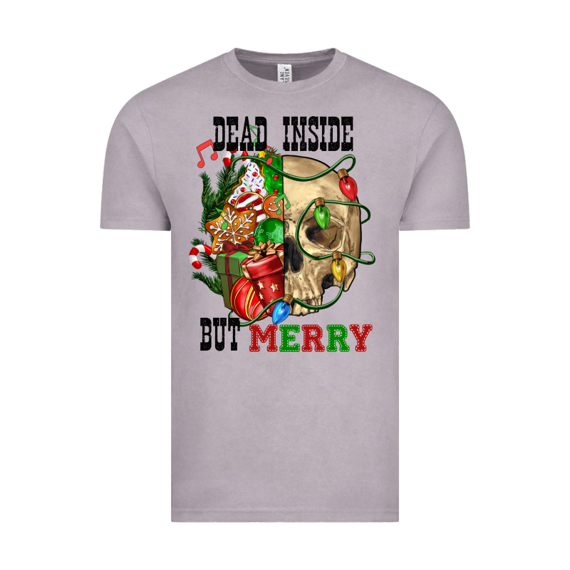 Dead İnside But Merry Human Skull Vintage Tee by FaDigitalArtStudio | Teevron