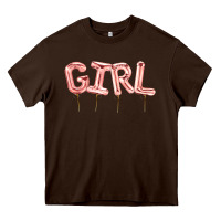 Chocolate Brown Girl balloon Heavy Core Tee - Artiststas