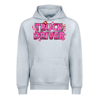 Heather Grey Breast Cancer truck driver Urban Hoodie - texasbilliewilder