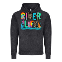 Vintage Black river life kayaking Vintage Hoodie - Zillion Design Studio