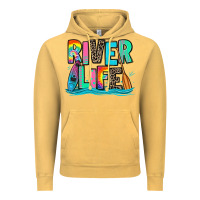 Vintage Mustard river life kayaking Vintage Hoodie - Zillion Design Studio