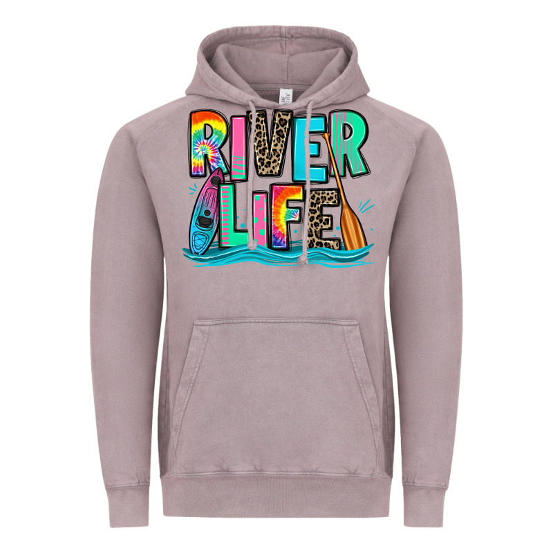 River Life Kayaking Vintage Hoodie by Zillion Design Studio | Teevron